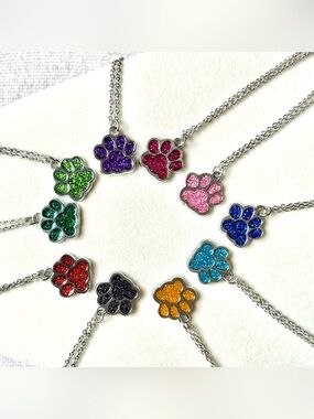 Stainless Steel Pawprint Necklace